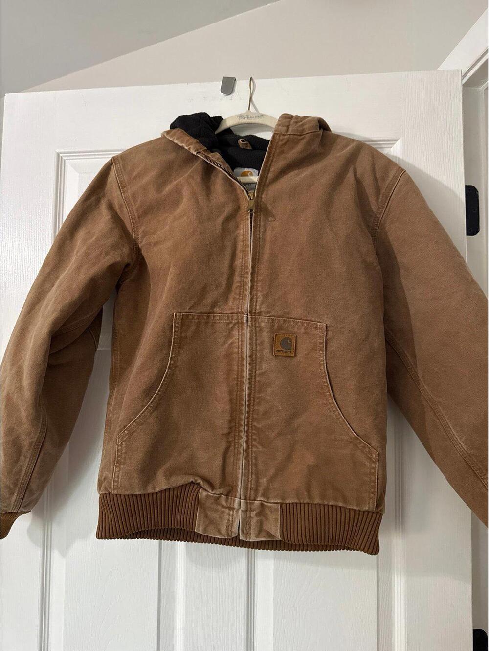 Carhartt Sandstone Jacket Quilt Lined Youth XL (14/16) YYJ130 BRN Brown